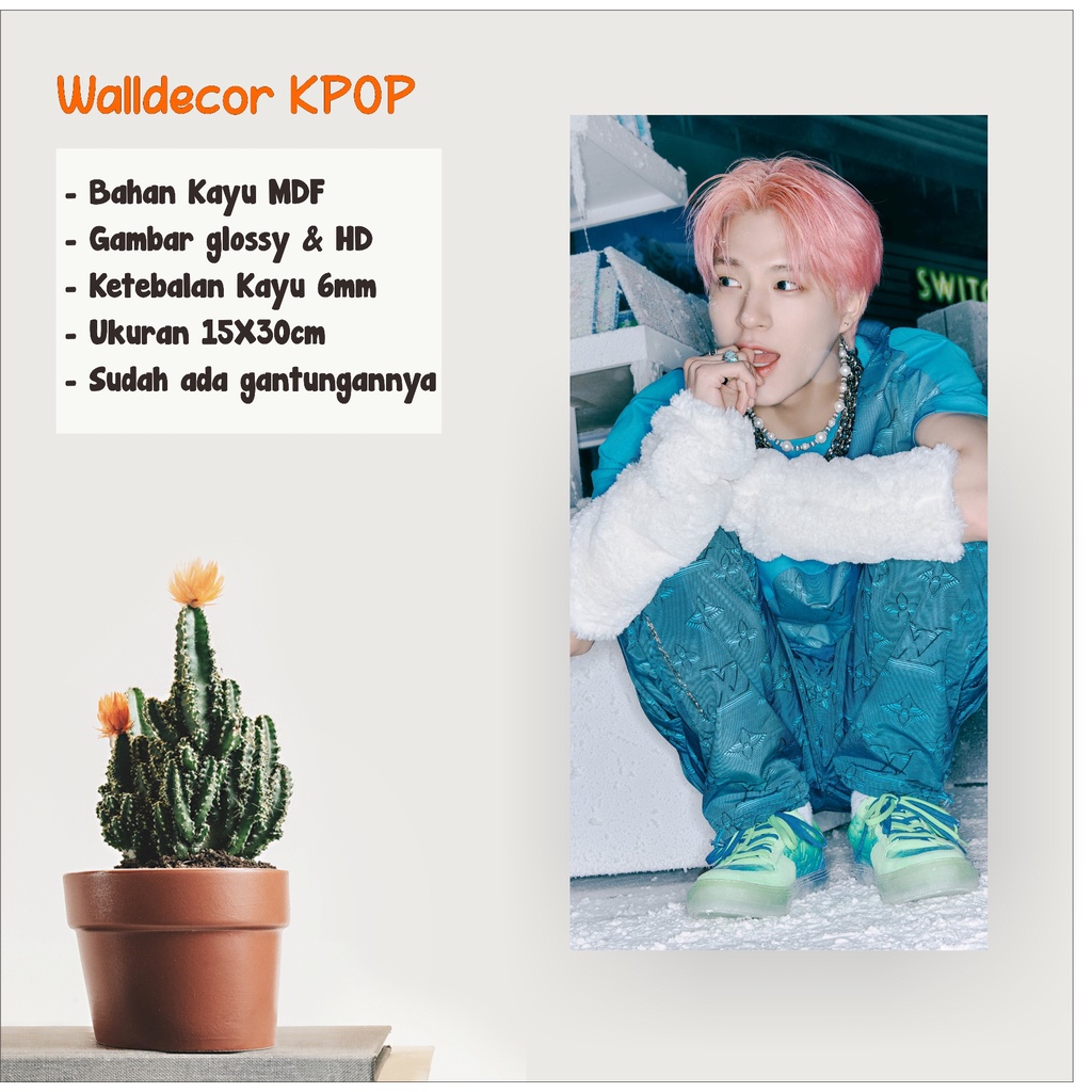 WALLDECOR NCT DREAM JENO GLITCH MODE UKURAN 15X30 CM WALL DECOR POSTER KAYU HIASAN DINDING KPOP