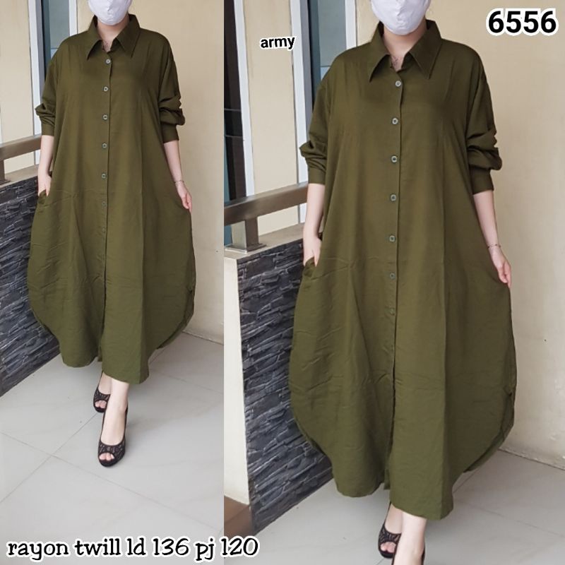 LONG TUNIK KEMEJA POLOS LONG DRESS TURKI LOOS DRESS JUMBO