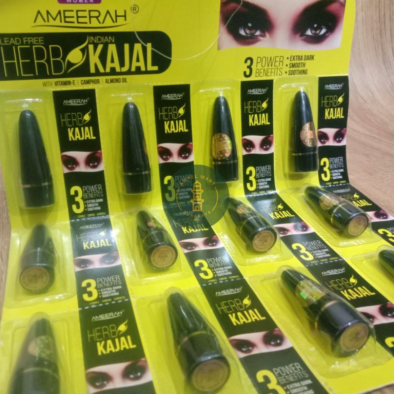 (ORIGINAL) Celak Sipat Mata Ameerah Kajal Stick Kecil &amp; Besar Sensasi Mint Celak Ameerah