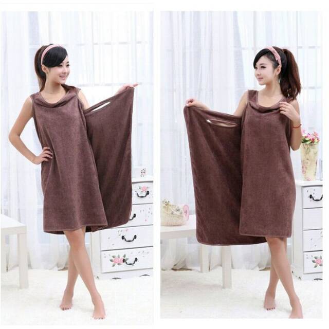Handuk - baju handuk - handuk dewasa - Wearable Towel Dress Baju Handuk