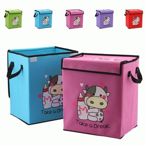 Cow Print Storage Box with Handle