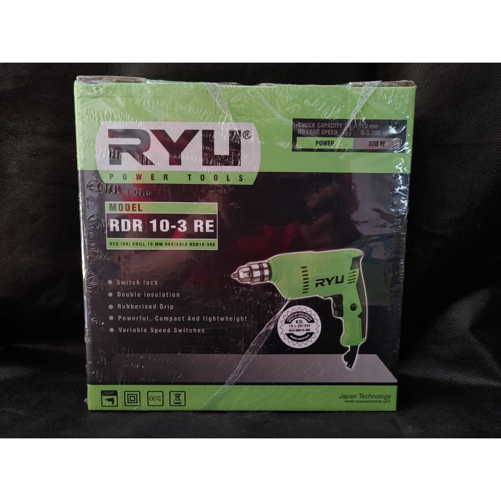 Mesin Bor Tangan Listrik RYU TEKIRO Bor 10 Mm