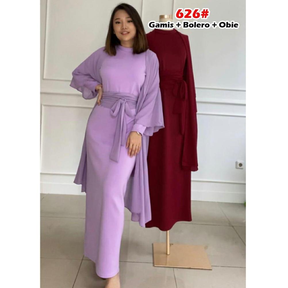 [KODE PRODUK PS6HR9799] 626#Bolero+obie+dress/dress muslim/fashion wanita/gamis wanita