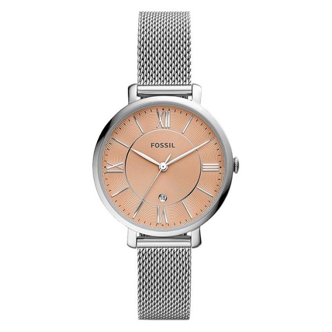 Jam Tangan Wanita Fossil Jacqueline ES5089 Ladies Pink Dial Silver Me barang ada