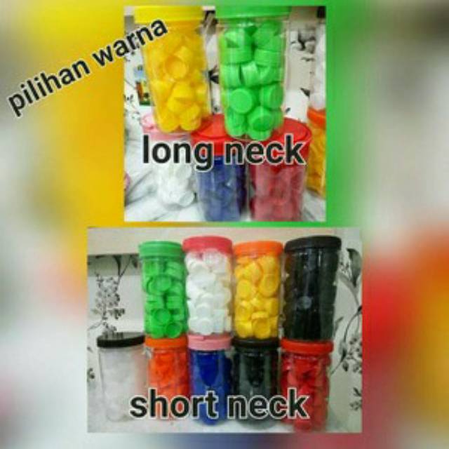 50 tutup botol plastik kemasan minuman aqua club cleo ulir air mineral