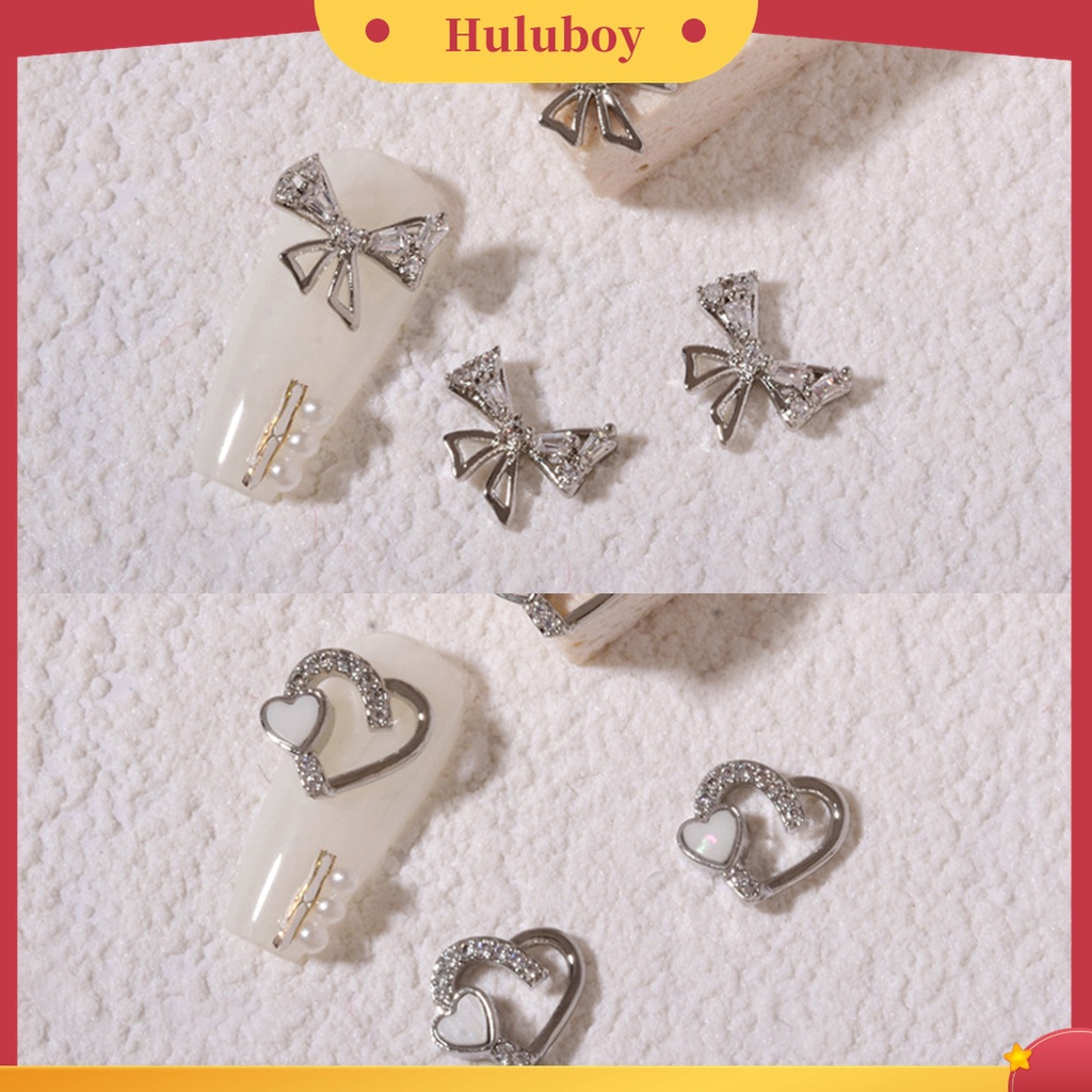 Huluboy Huluboy♡ Aksesoris Nail Art Cubic Zirconia 3D Aneka Bentuk Untuk Dekorasi Manicure Wanita