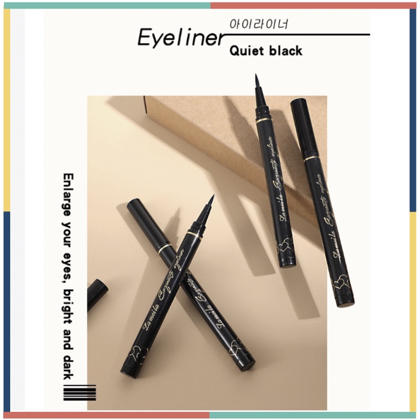 LAMEILA Eyeliner Mata Black Gold Tahan Air Waterproof LA127 808