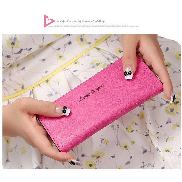 dompet tangan elegant Long Wallet Korean leather bdo024 (4D3)