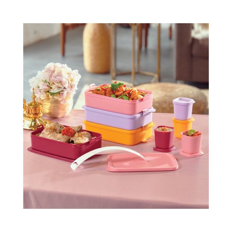 Tupperware CLICK TO GO RECTANGULAR WITH GIFT