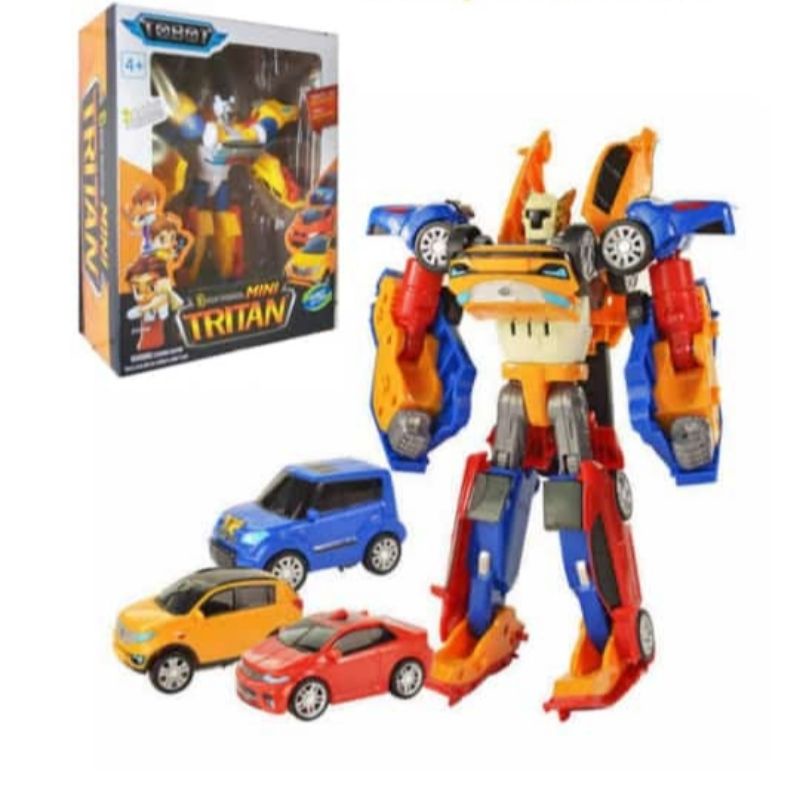 ROBOT FIGURE GABUNGAN 3 MOBIL ROBOT/ MAINAN ANAK ROBOT TRITEN