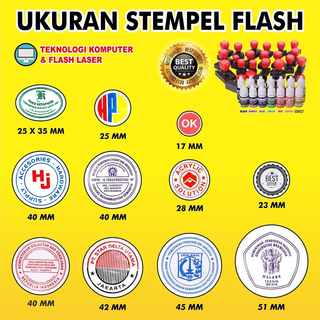  Stempel  Cap  Stempel  flash Bentuk Bulat 1 hari jadi 