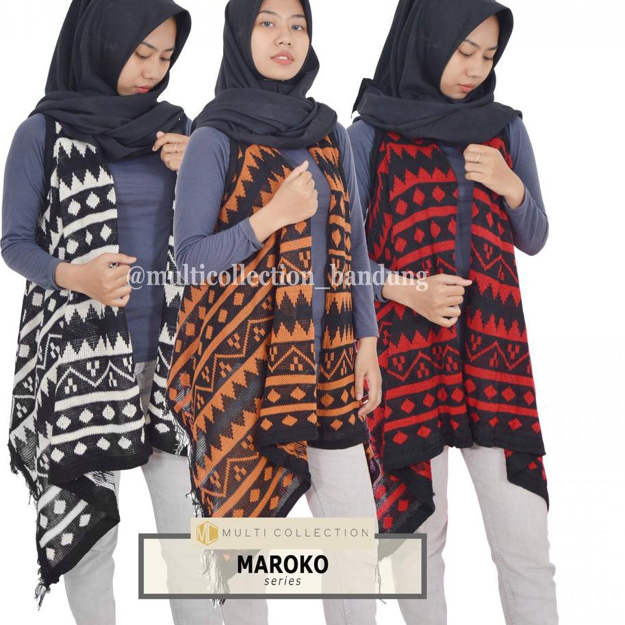 ~READY MAROKO CARDY OUTER RAJUT WANITA ค