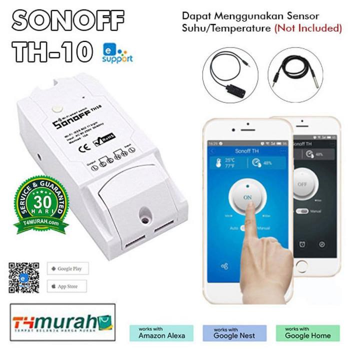 Saklar Listrik | Sonoff Smart Switch Wifi Controller Wireless Th10 Untuk Smart Home