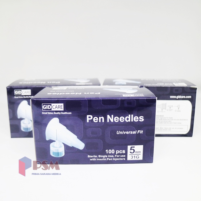 GIDCARE Pen Needle 31G x 5mm / Pen Nidle Insulin 31G