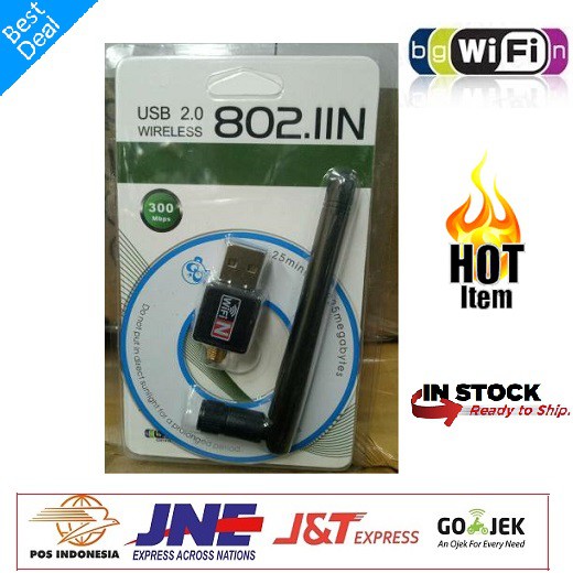 Usb Dongle Wireless Wifi Reciver Usb Adapter 300Mbps Antena