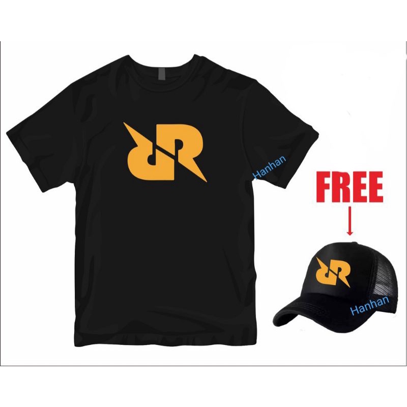 baju kaos team RRQ free topi kaos Team rrq gaming