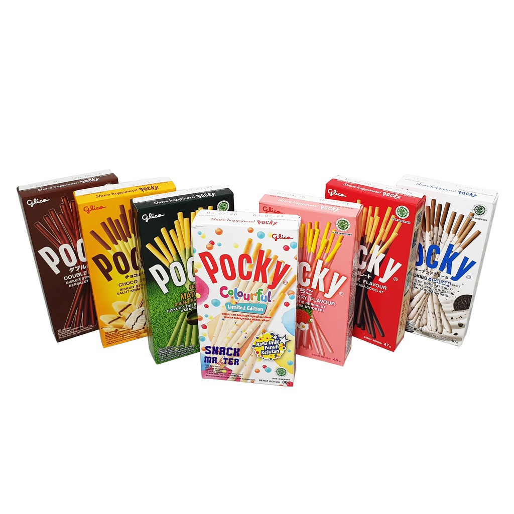 

Glico pocky biskuit stik bersalut coklat reguler 40gr