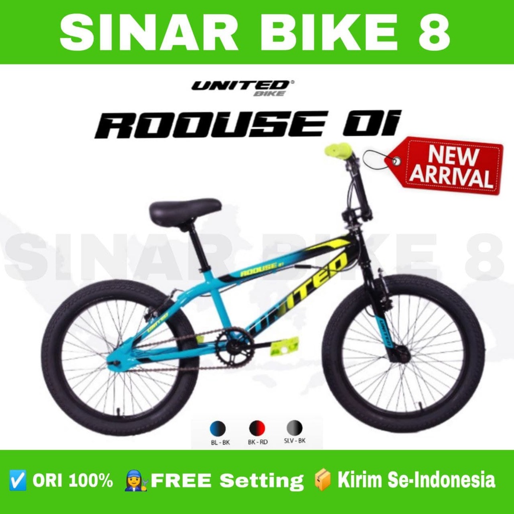 Sepeda Anak Laki Ukuran 20 Inch BMX UNITED ROOUSE 01 Rotor New