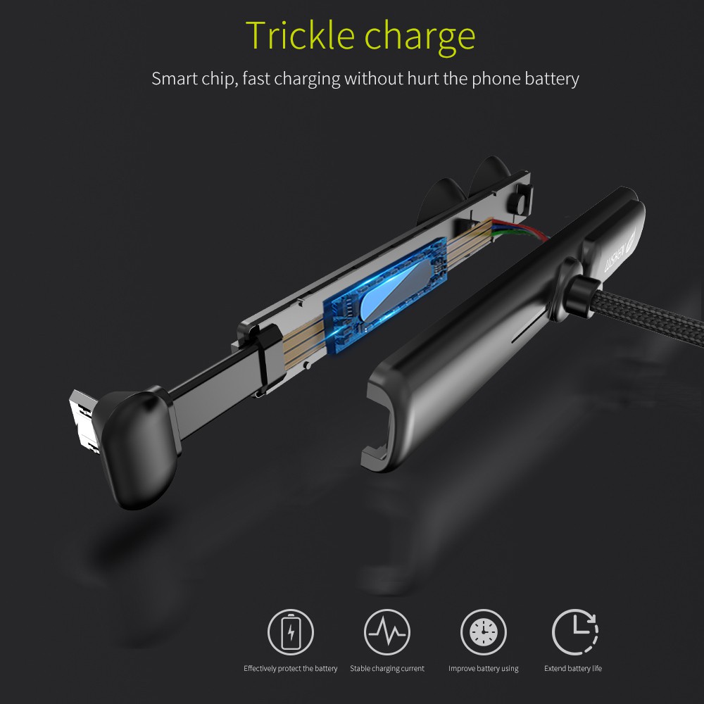 WSKEN Kabel Charger Handphone Micro USB 2A 1.2 Meter Downward Port