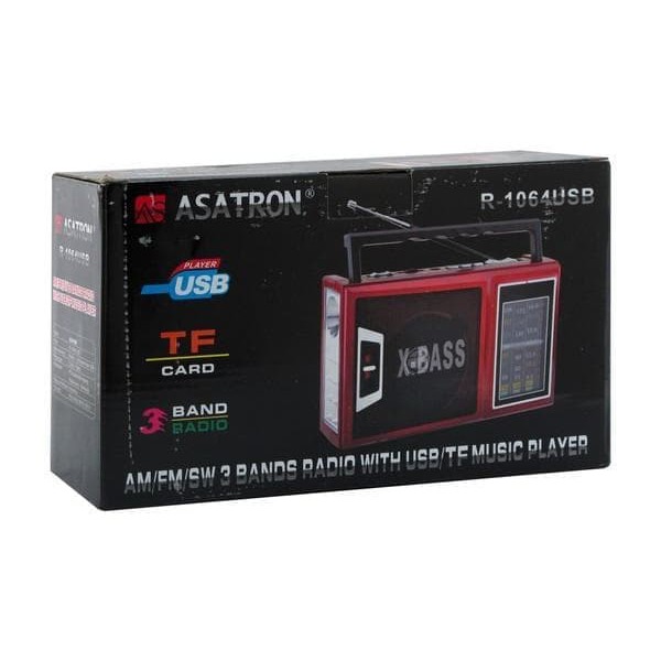 Asatron Radio Portable R-1064 Usb Am/fm/sw 3 Band