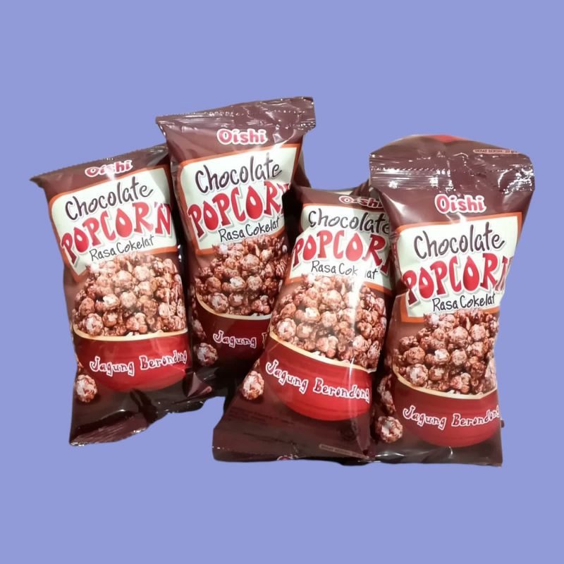 Oishi Popcorn Karamel dan coklat 20gr renceng 10 pcs