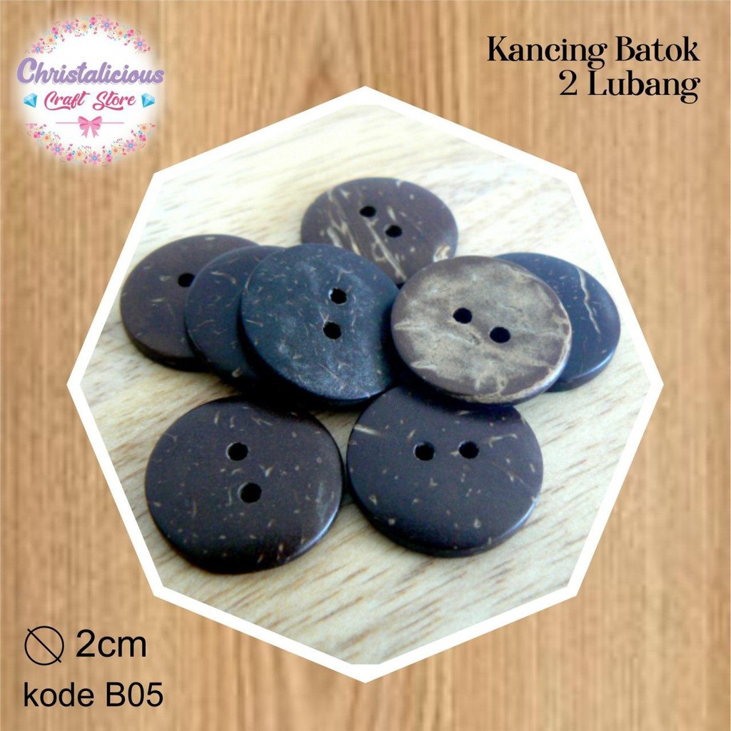 

Kancing Batok warna coklat ukuran 20mm, per pax isi kurang lebih 100pcs