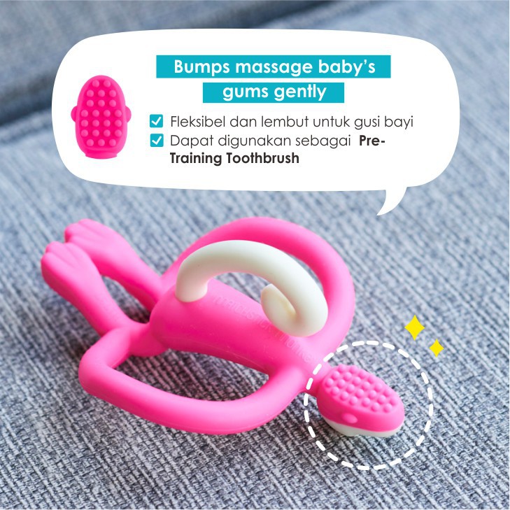 Matchstick Monkey - Teether Baby - Teething Toy Bayi - Gigitan Gusi Anak Bayi - Sikat Gigi Mainan-2