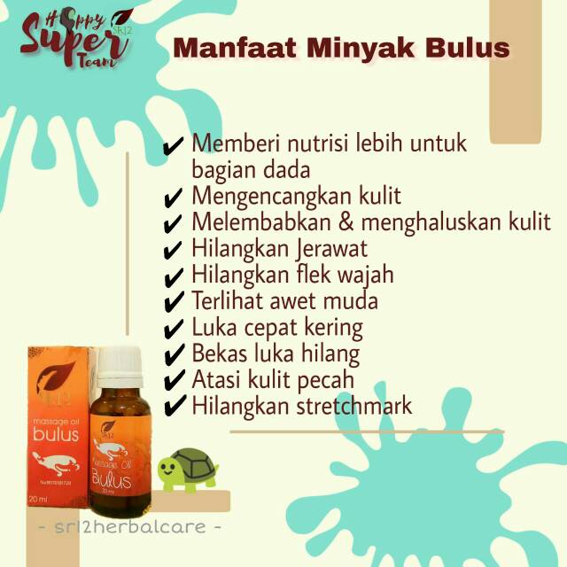 Minyak Bulus Sr12 Massage Oil Bulus Pembesar Payudara Penghalus Kulit Pengencang Mr P Shopee Indonesia