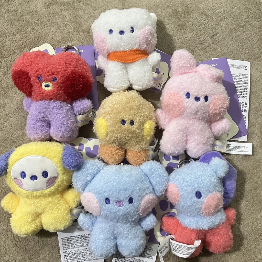 Official minini Bagcharm TATA COOKY CHIMMY KOYA SHOOKY MANG RJ Boneka Gantungan Kunci Liontin Boneka mini In Stock New Arrival