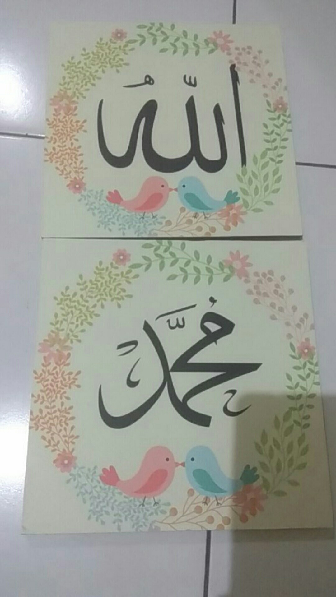 Dekorasi Dinding Poster Kayu Pajangan Lafadz Allah Muhammad Hiasan Rumah Kamar Shabby Chic Quotes