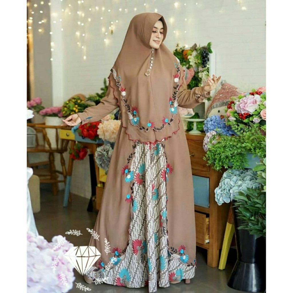 SYARI ANGGUN BATIK PREMIUM LD110cm / BUSANA GAMIS WANITA MUSLIM