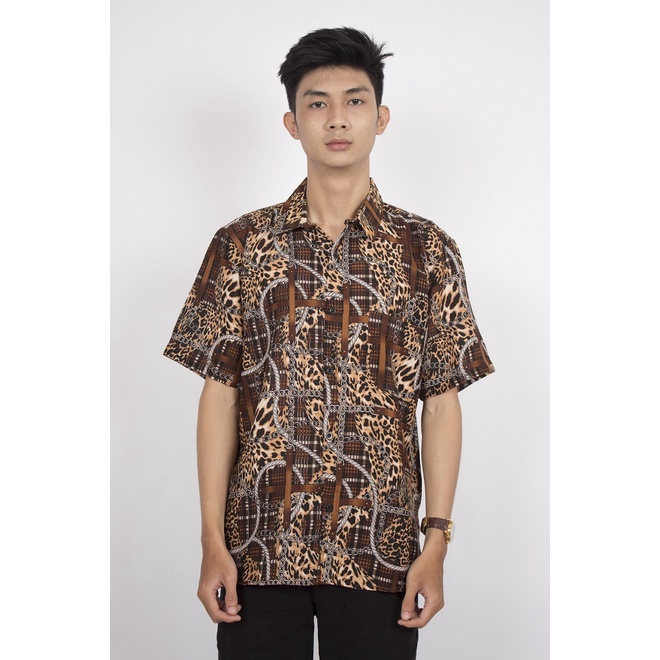 HIPNOP KEMEJA HAWAI SKY PANTAI PRIA BAJU HAWAI COWOK BALI REGGAE COWO PENDEK SANTAI RAYON HALUS