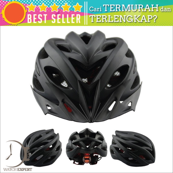 Bisa COD Helm Sepeda EPS PVC Shell dengan Lampu Backlight - TaffSPORT 1105