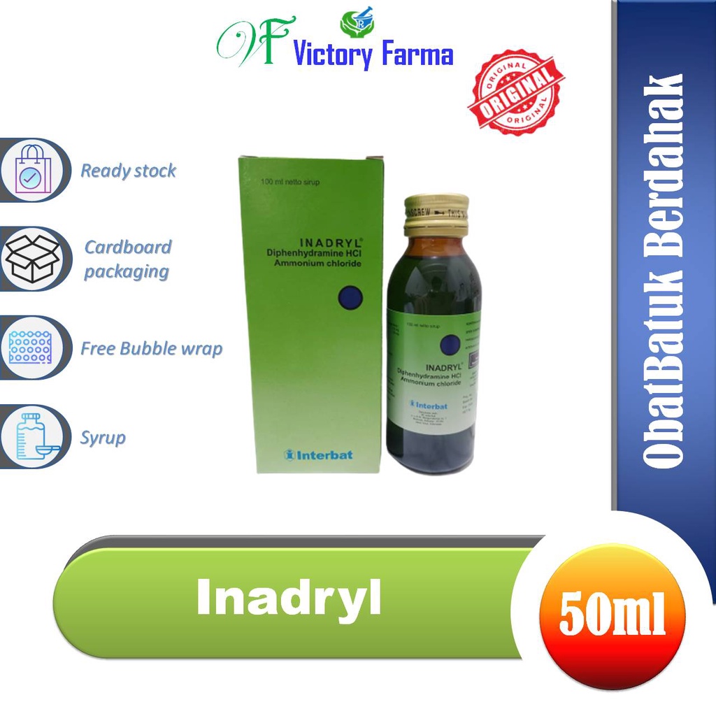 Jual Inadryl Sirup 50 ml/ obat batuk berdahak | Shopee Indonesia