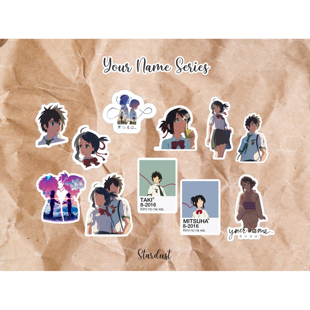 

Sticker Aesthetic Anime Kimi No Nawa 10pcs/pack
