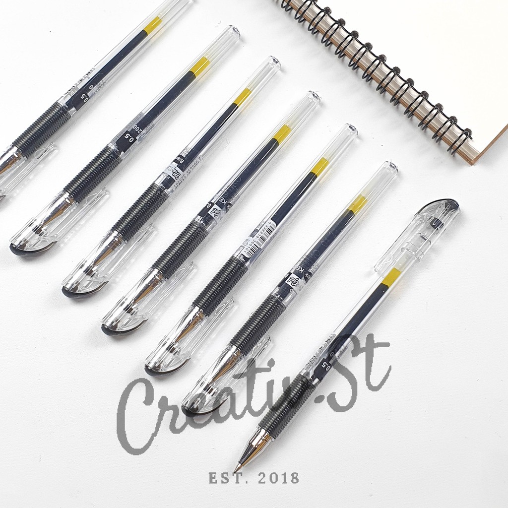 

KENKO Pulpen Bolpen Gel Ke-200 Gel Pen 0.5 Mm Tinta Hitam