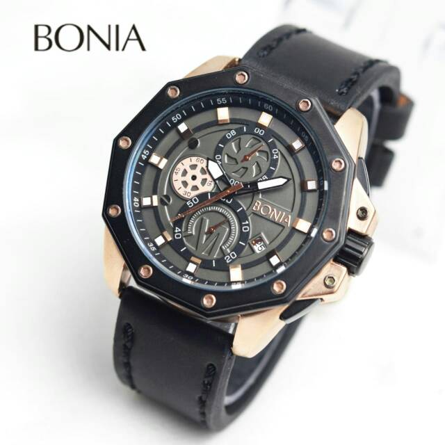 GROSIRAN JAM TANGAN BONIA E3142 CHRONO - JAM TANGAN PRIA INCLUDE BOX