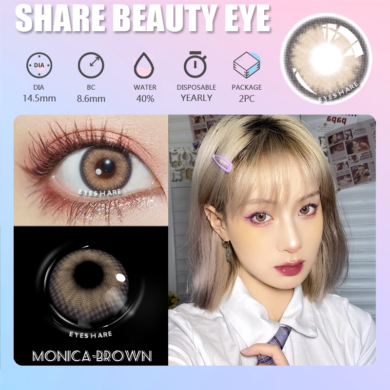 SRS (COD YES) PINK Mistique Softlens Living Color Eyes 14.0mm + Free Soflens Lenscase - Dreamcolor maki BROWN NEW TWINKLE biru