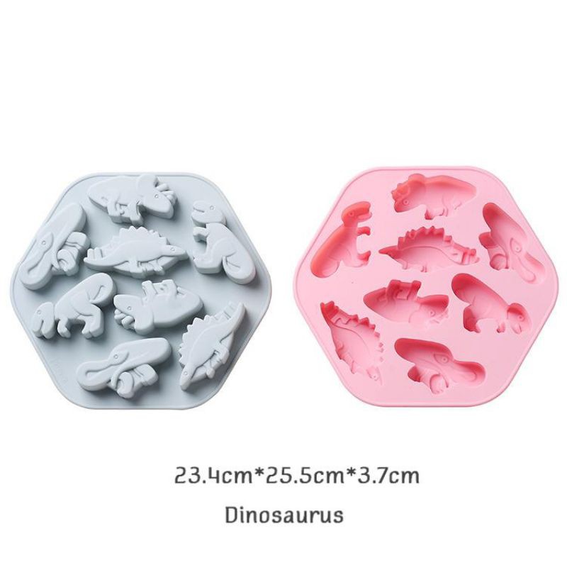 CETAKAN SILICONE JELLY COKLAT FONDANT DINO BESAR TAHAN PANAS