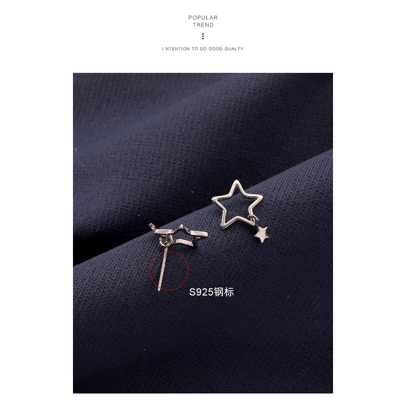 Gaya Korea Hollow Star Stud Earrings untuk Wanita Pola Geometri Bintang Anting Pendek Anting Telinga