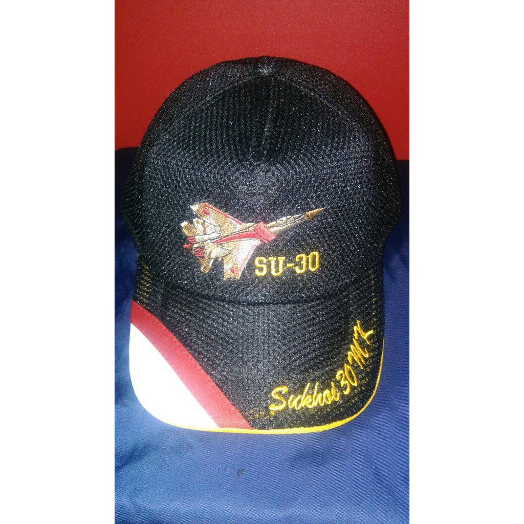 topi pesawat bahan doblemes jala hitam