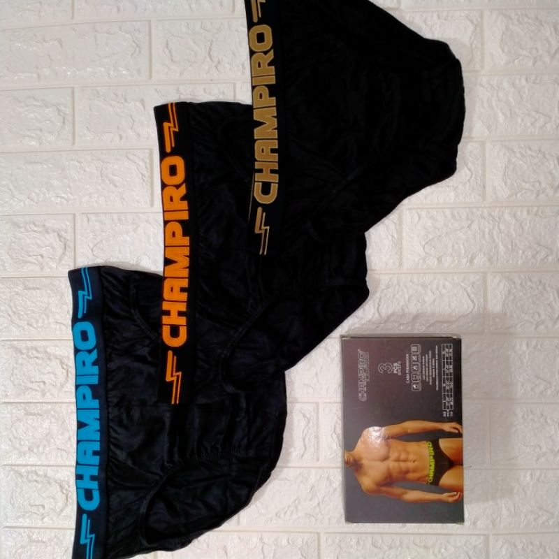COWOK CD CHAMPIRO BLACK PRIA / CELANA DALAM CHAMPIRO KARET BOXER / PAKAIAN DALAM PRIA CHAMPIRO SEGI 