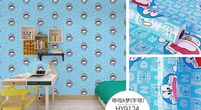 Wallpaper Dinding / Wallpaper Sticker Doraemon Kotak