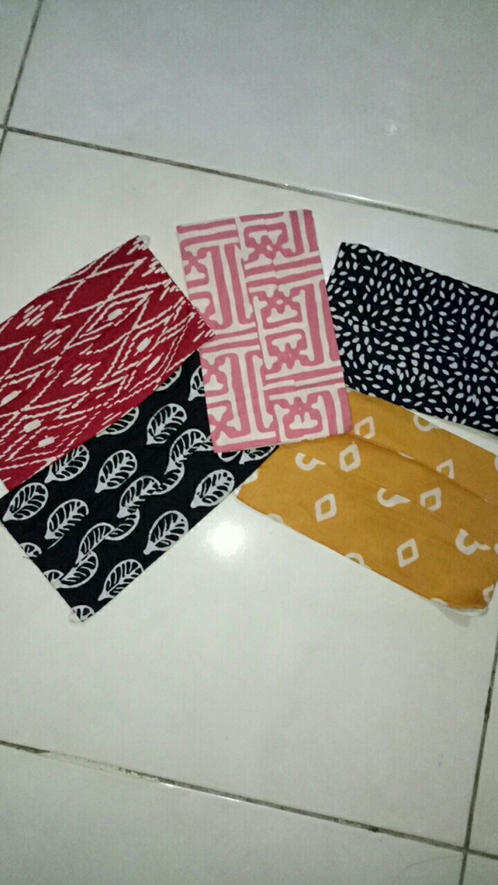 Masker Batik Model Baru Mj 1 Headloop (per Pack Isi 5 Pcs)