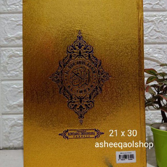 ALQURAN A4 BESAR COVER EMAS 21 X 30 /TERMURAH..!!