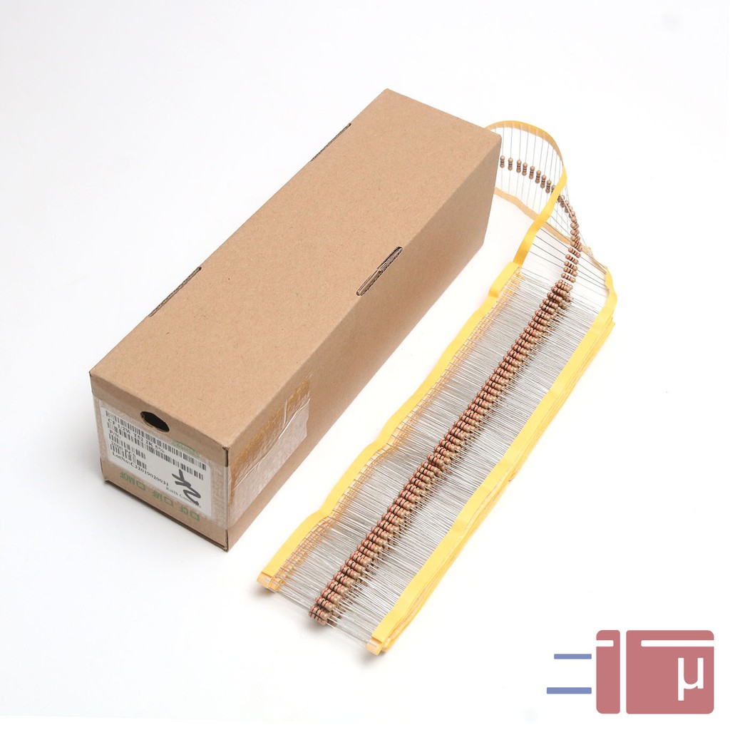 x10 Resistor 2K 1/2W Karbon 5% Taiwan Kaki Tembaga