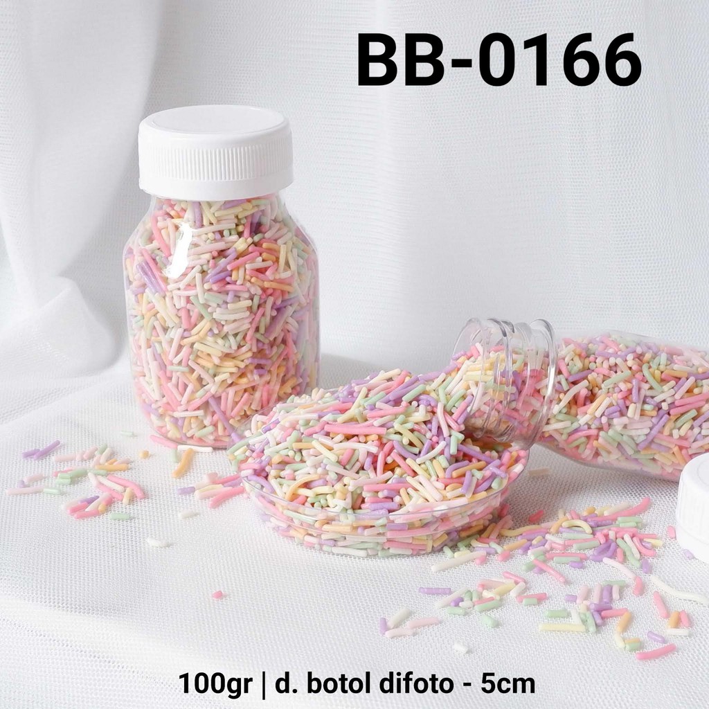 

BB-0166 Sprinkles sprinkle sprinkel 100gr 100 gram meses warna pastel yamama baking grosir murah sprinkles cake dekorasi mutiara trimit decoration story sprinklestory sprinklesstory sprinkle story yamama baking