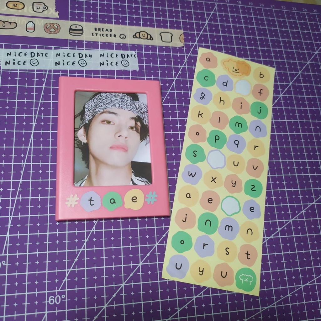 

Sticker Alphabet Huruf Pastel Deco Jurnal Diy Notebook Scrapbook Art