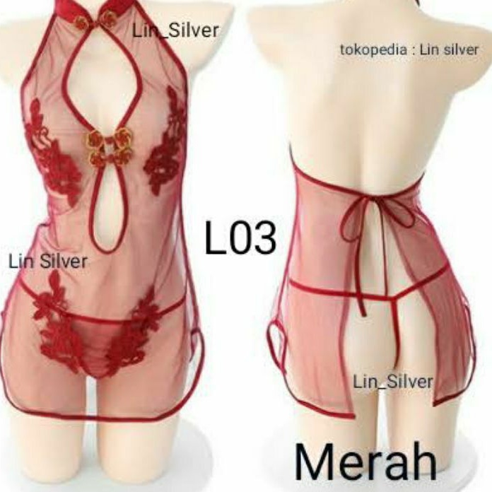 Lingerie Cantik Seksi Wanita Kostum Cosplay Cheong Sam China Shanghai import