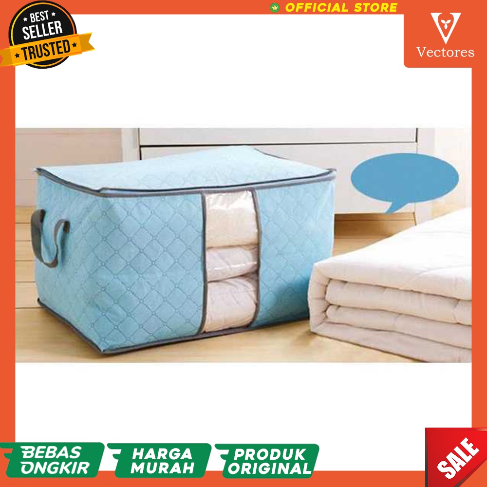 [ORIGINAL] Kantong Organizer Fabric Pakaian Clothes Penyimpan Storage Box Multifungsi Besar Muat Banyak Praktis Murah Terbaru